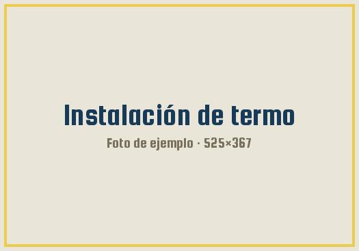 Instalación de termo eléctrico